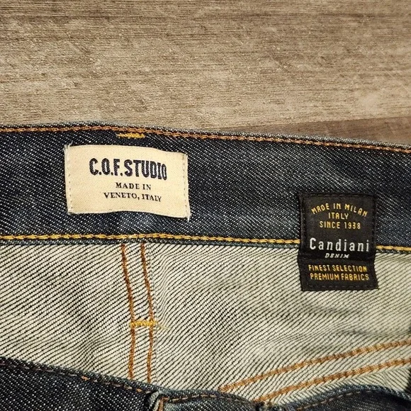 Circle of Friends Jeans Mens 28x27 Blue Selvedge Candiani Italy‎ Distressed - Picture 7 of 16
